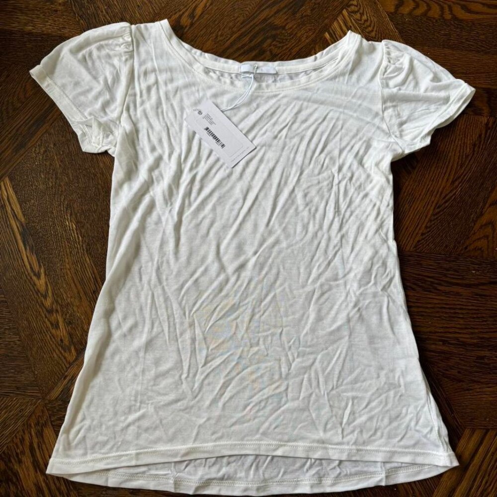 FITE Luxury Optical White Short Sleeve SIMPLE Tee Cashmere‎ Jersey NWT Size XS